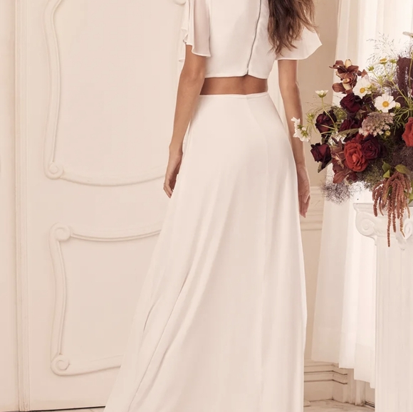 Garden Bliss White Cutout Maxi Dress - Picture 5 of 5